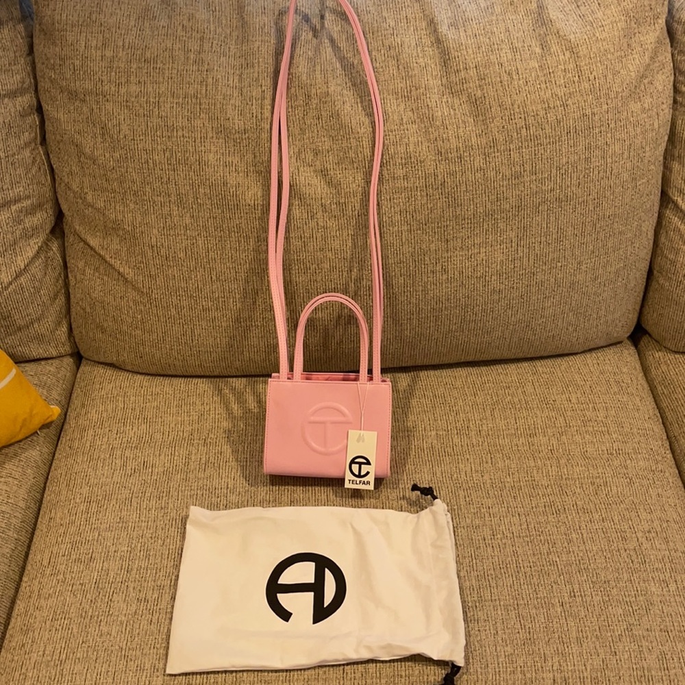 Telfar small bubblegum pink handbag/crossbody